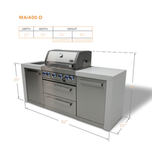 Load image into Gallery viewer, Mont Alpi Mai400-D Island 32in./4-burner