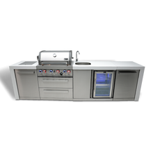 Load image into Gallery viewer, Mont Alpi Mai400-DBEV Island 32 in./4-burner with Beverage Center