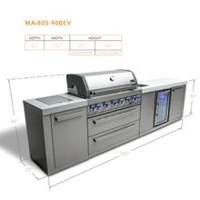 Load image into Gallery viewer, Mont Alpi Mai805-BEV Island 44in./6-burner with Beverage Center
