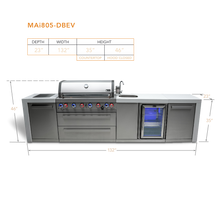Load image into Gallery viewer, Mont Alpi Mai805-DBEV Island 44in./6-burner with Beverage Center