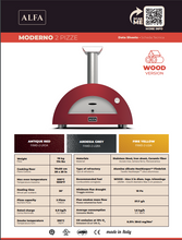 Load image into Gallery viewer, ALFA FORNI MODERNO 2 PIZZA OVEN - WOOD