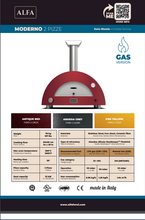 Load image into Gallery viewer, ALFA FORNI MODERNO 2 PIZZA OVEN - Gas/Hybrid with Kit