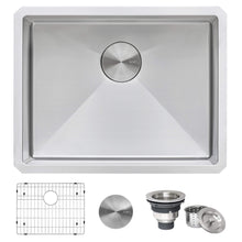 Load image into Gallery viewer, Ruvati 21-inch Undermount Stainless Steel Bar Prep Kitchen Sink 16 Gauge Rounded Corners Single Bowl – RVH7121