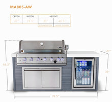 Load image into Gallery viewer, Mont Alpi MA805-AW 6-burner Artwood Island