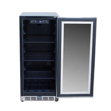 Load image into Gallery viewer, TrueFlame 15" Outdoor Rated Fridge with Glass Door
