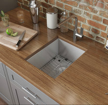 Load image into Gallery viewer, Ruvati Nesta 14-inch Undermount 16 Gauge Zero Raduis Bar Prep Kitchen Sink Stainless Steel Single Bowl