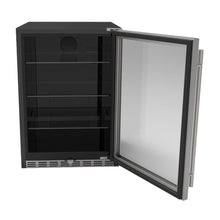 Load image into Gallery viewer, TrueFlame 24&quot; 5.1c Outdoor Rated Fridge w/Glass Door
