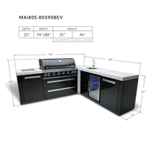 Load image into Gallery viewer, Mont Alpi Mai805-BSS90BEV Island 44in. 90 degree corner and Beverage Center
