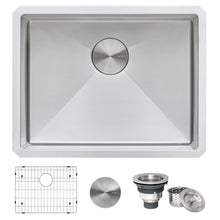 Load image into Gallery viewer, Ruvati 21-inch Undermount Stainless Steel Bar Prep Kitchen Sink 16 Gauge Rounded Corners Single Bowl – RVH7121
